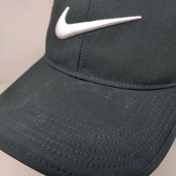 Nike Men's Baseball Cap Hat Black OSFM Embroidered Swoosh Logo - Picture 5 of 12